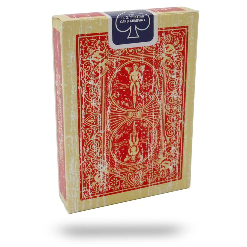Red Faded Vintage Style Bicycle Deck Playing Cards-Magic Makers Inc.