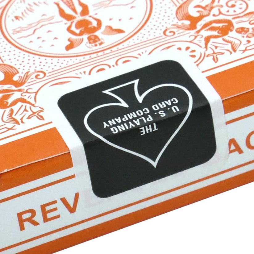 Orange & White Reversed Back Bicycle Deck Playing Cards-Magic Makers Inc