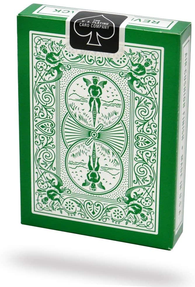 Green & White Reversed Back Bicycle Deck Playing Cards-Magic Makers Inc