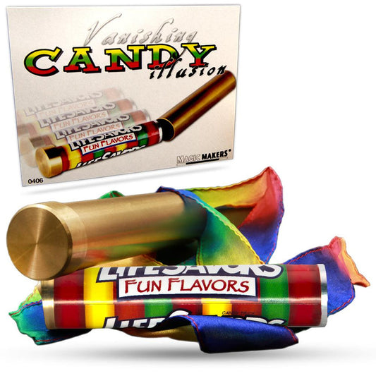 Vanishing Candy Illusion - Candy into Silk Streamer Trick-Magic Makers Inc.