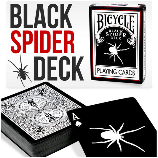 Black, White & Red Spider Deck Bicycle Playing Cards-Magic Makers Inc
