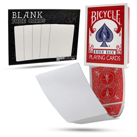 Magic Makers Blank Face Red Back Deck in Bicycle Stock Cards