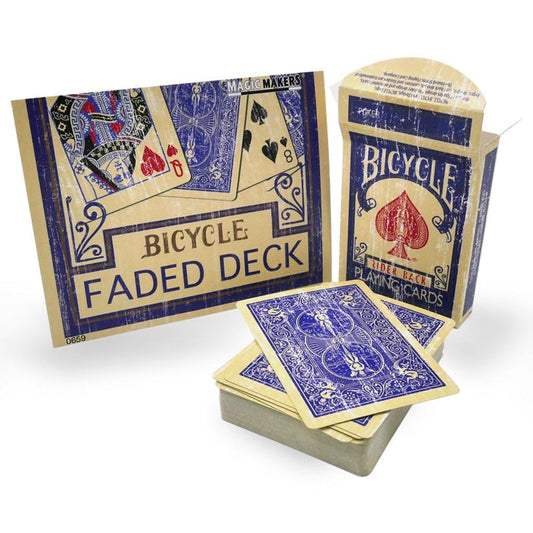 Blue Vintage Faded Back Bicycle Rider Deck-Magic Makers Inc